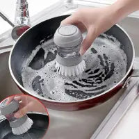 Soap Dispensing Cleaning Pot Brush With Holder