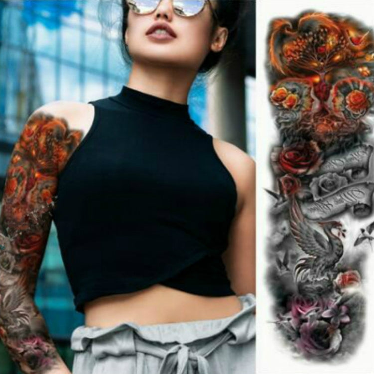 Large Arm Sleeve Waterproof Temporary Tattoo Sticker TQB 047