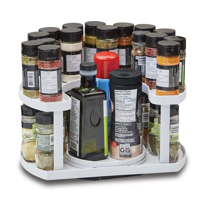 2 Level Dual Spice Spinner Storage Rack