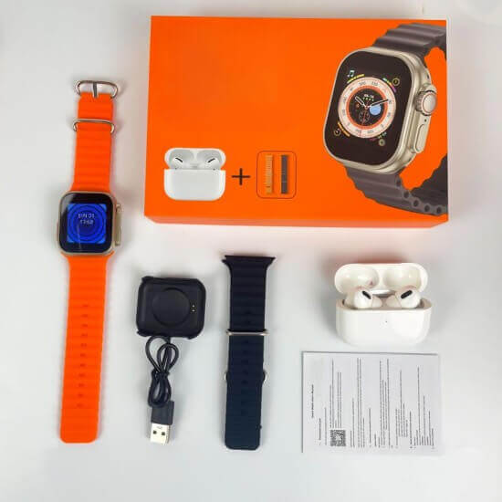 W8 Ultra Combo Smart Watch TWS