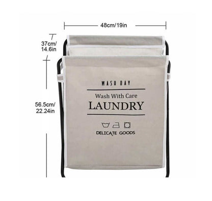 Steel Frame Collapsible Laundry Hamper Wash Day Laundry Basket