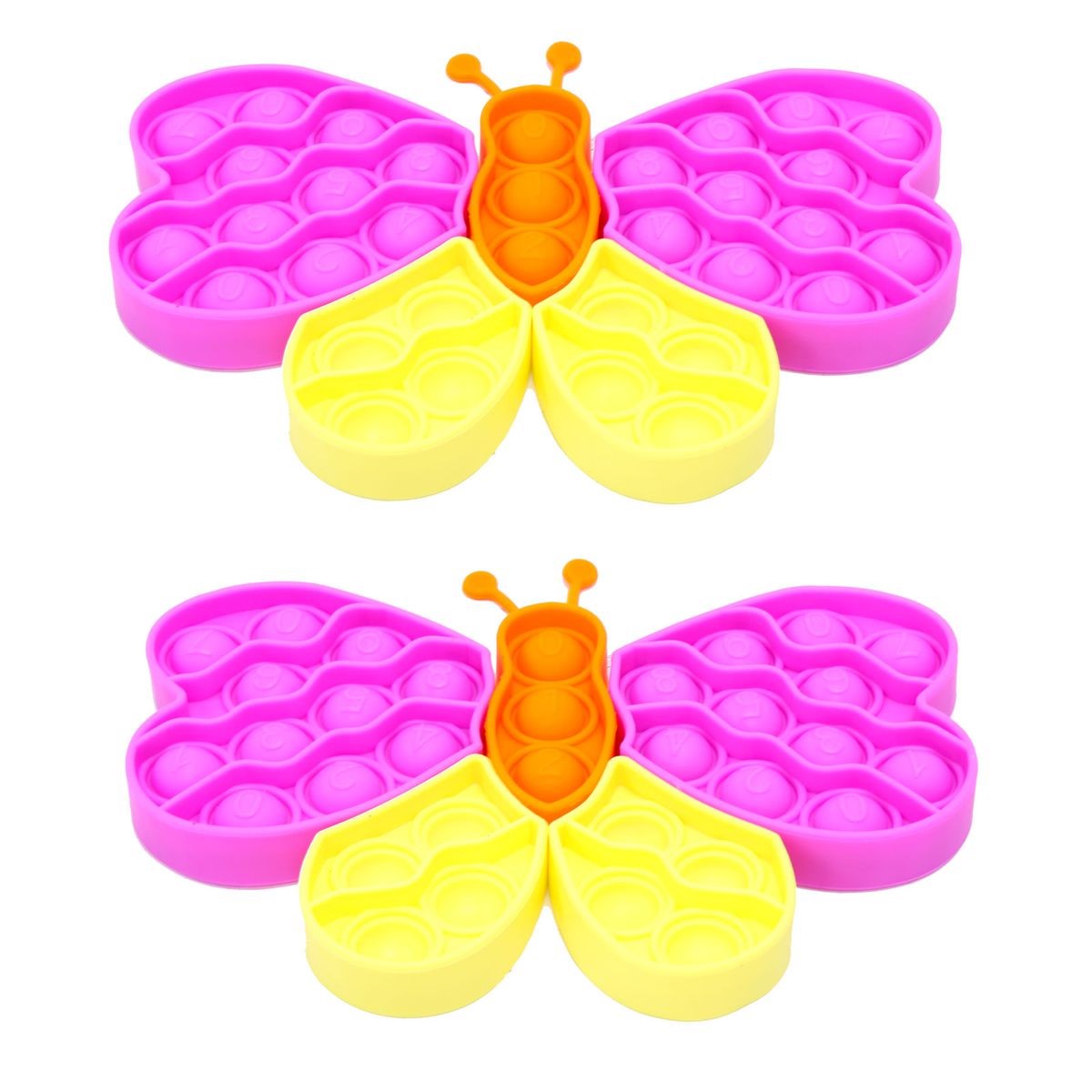 Fidget Toys Pop It Washable Reusable Fidget Puzzle Toy Butterfly 2 Pack