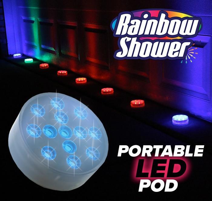 Portable LED Rainbow Shower Pod