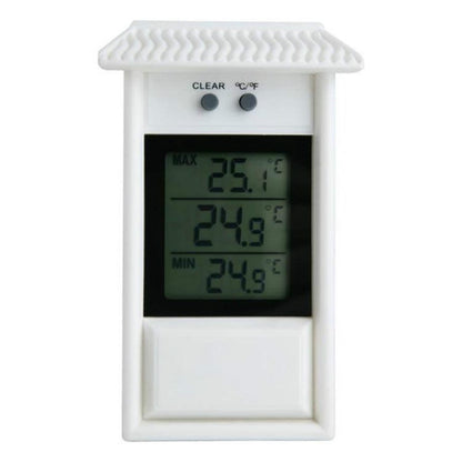 Eaves Shape Outdoor Garden Refrigerator Waterproof Thermometer White