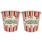 2 2L Plastic Reusable Popcorn Bucket Set of 2