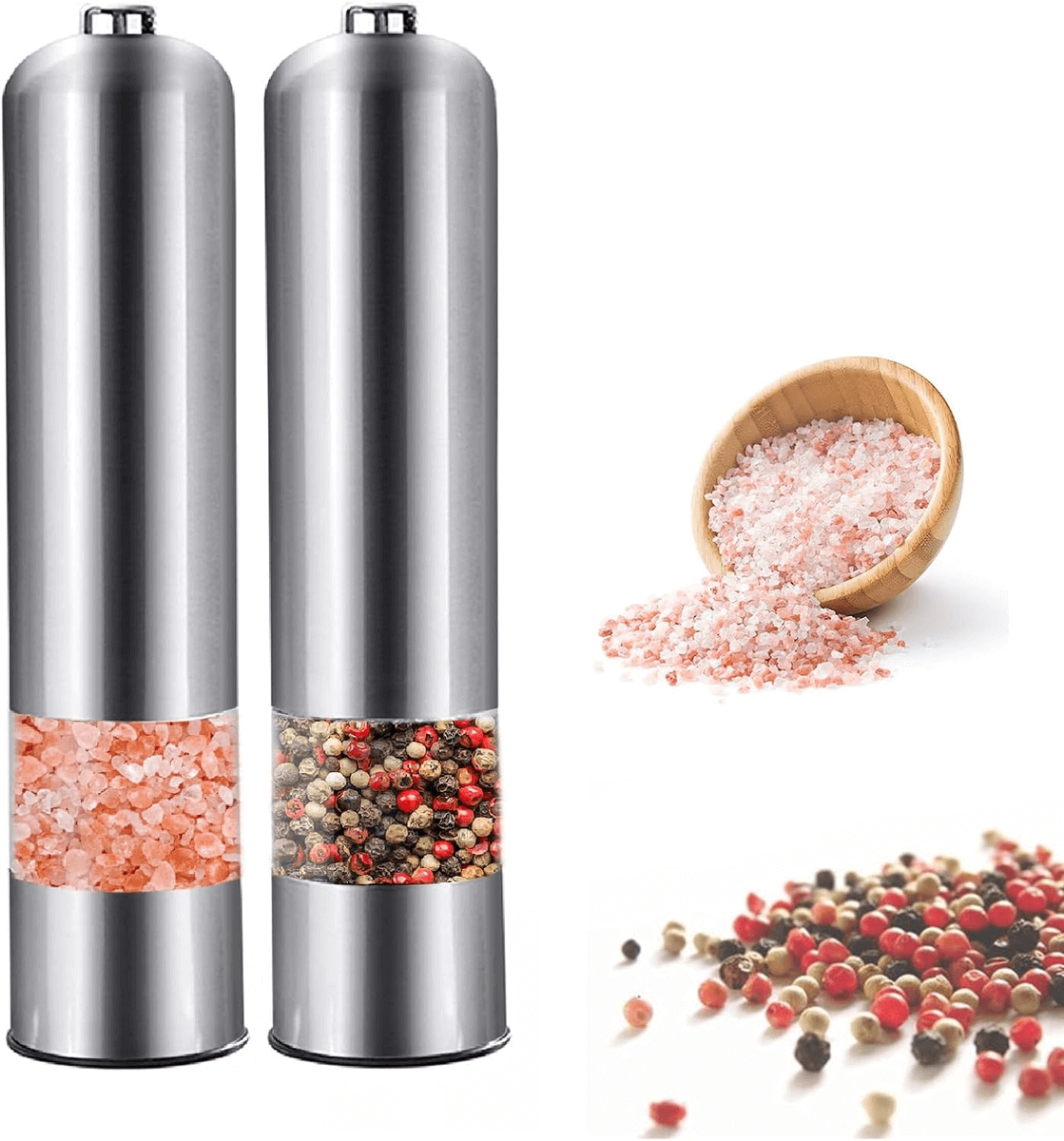 2 Piece Stainless steel Electric Spice Grinder