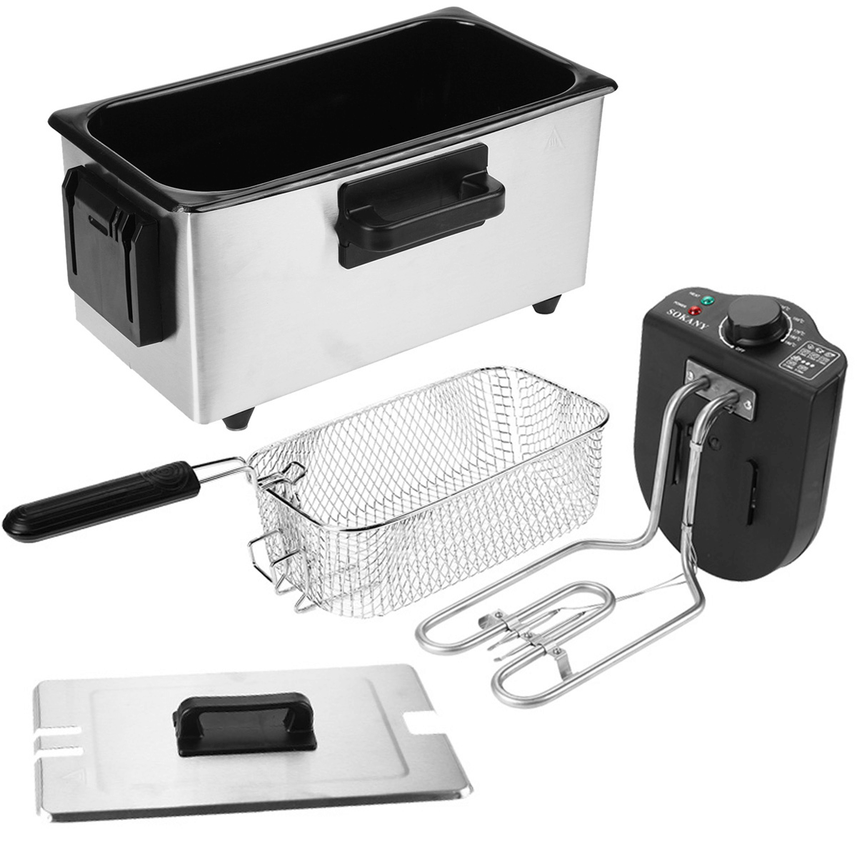 2000W Multifunctional 3L Deep Fryer with Overheat protection