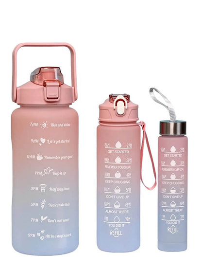 Set of 3 Motivational Water Bottles