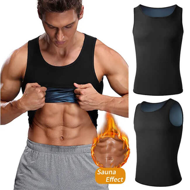 Men Neoprene Waist Trainer Sauna Sweat Suit