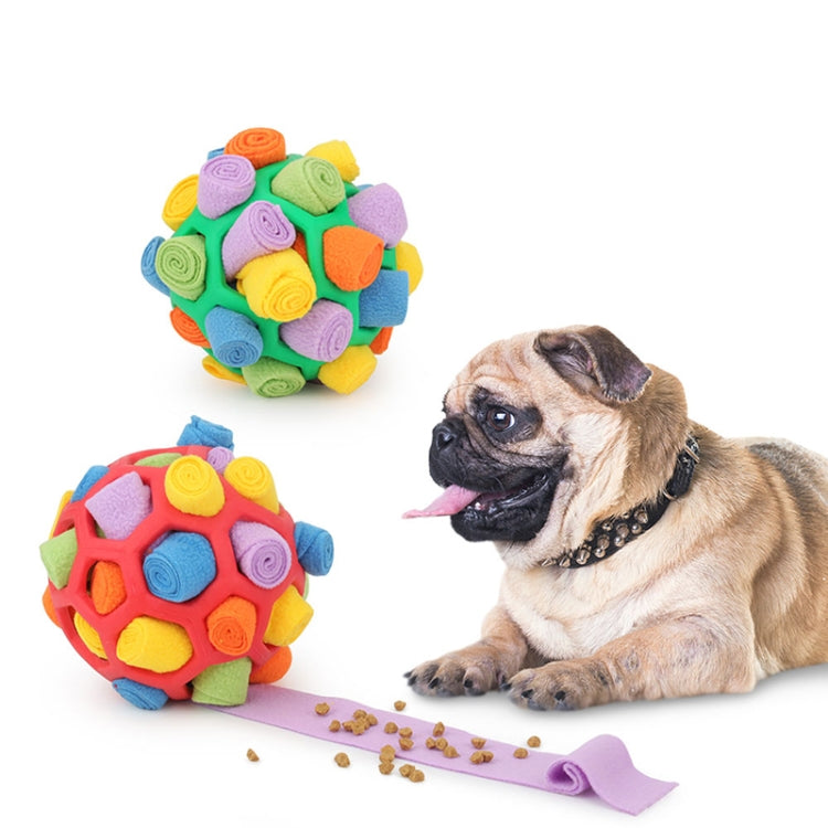 DM202206 Pet Sniffing Ball Dog Hidden Food Ball Sniffing Educational Toys Red Ball Rainbow