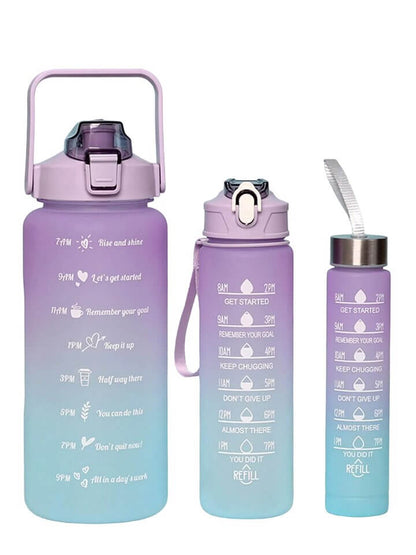 Set of 3 Motivational Water Bottles