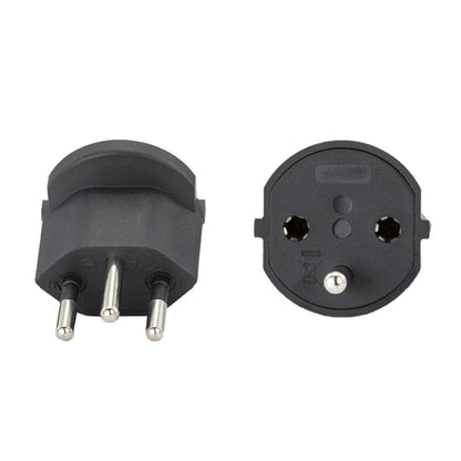 EU to Switzerland Convertible Plug With Ground Wire Travel Adaptor Black