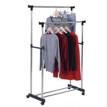 Double Pole Telescopic Clothes Hanger