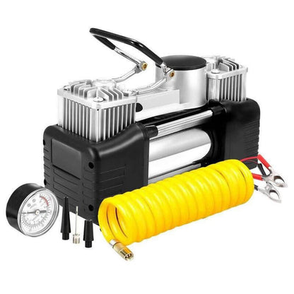 Heavy Duty 12 Volt 85L 2 Cylinder Portable Air Compressor and Carry Bag