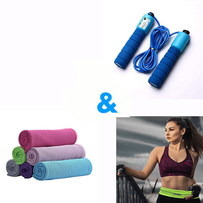 Waterproof Sports Pocket Plus Jump Rope Plus Quick Dry Towel