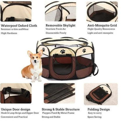 Foldable Pet Playpen For Dogs Pop Up Indoor and Outdoor Use