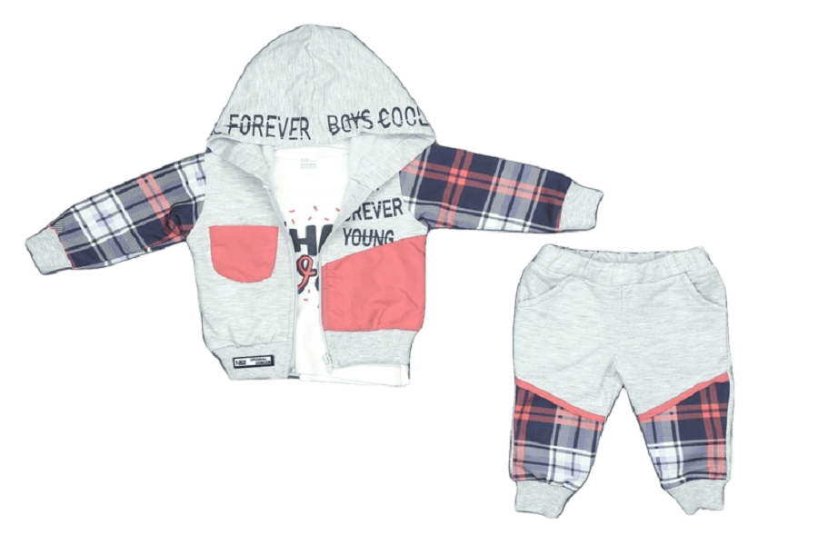 Plaid Baby Cloth Set