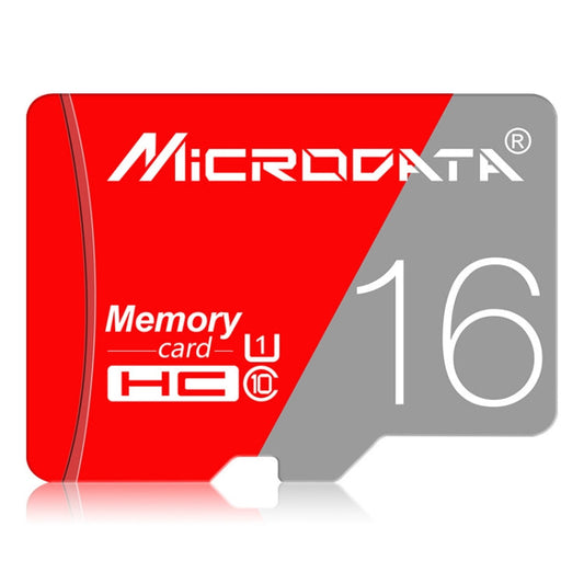 MICRODATA 16GB Class10 Red and Grey TF Micro SD Memory Card