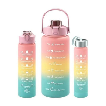 Set of 3 Motivational Water Bottles