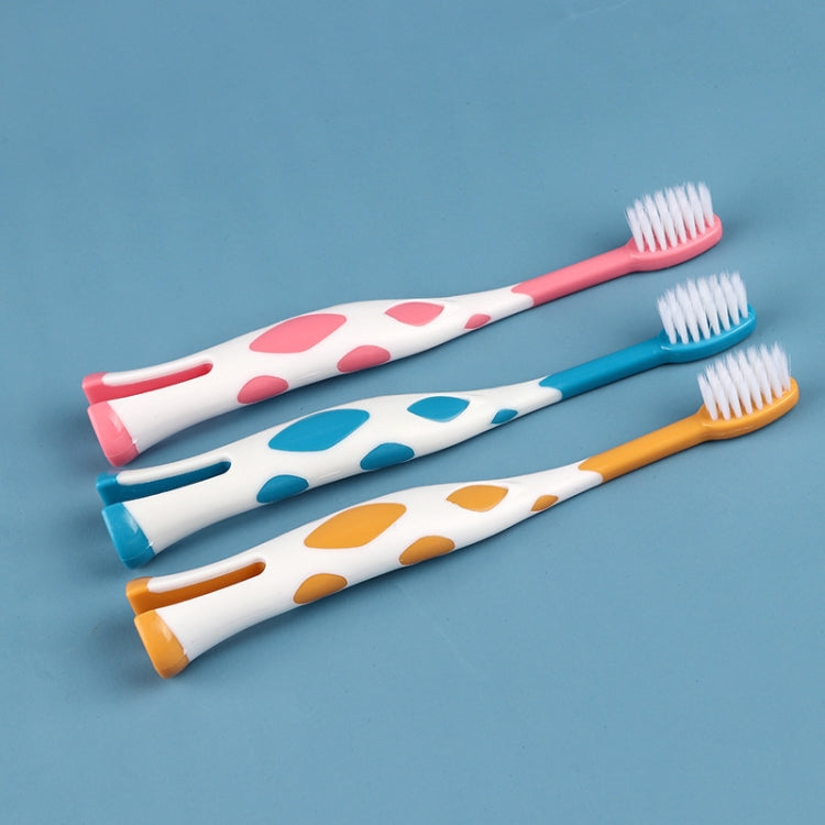 3pcs Set RAOYI Giraffe Fine Hair Children Toothbrush Baby Cartoon Toothbrush Yellow Blue Red