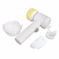 5 in 1 Multifunctional Electric Household Magic Brush ABS Nylon Kitchen Bathtub Cleaning Window Brush Cleaner White