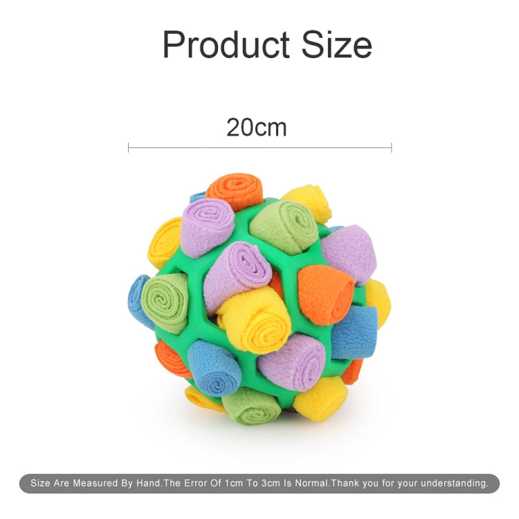 DM202206 Pet Sniffing Ball Dog Hidden Food Ball Sniffing Educational Toys Green Ball Rainbow