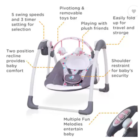 Mastela Deluxe Musical Portable Baby Swing