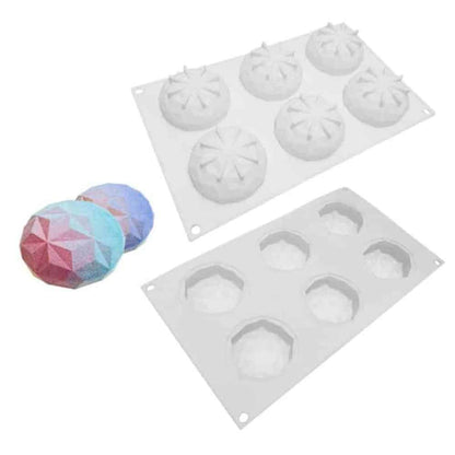 Killer Deals Non Stick Mini 3D Diamond Silicone Baking Dessert Mould