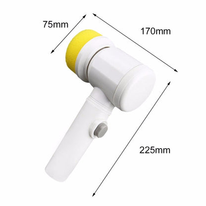 5 in 1 Multifunctional Electric Household Magic Brush ABS Nylon Kitchen Bathtub Cleaning Window Brush Cleaner White