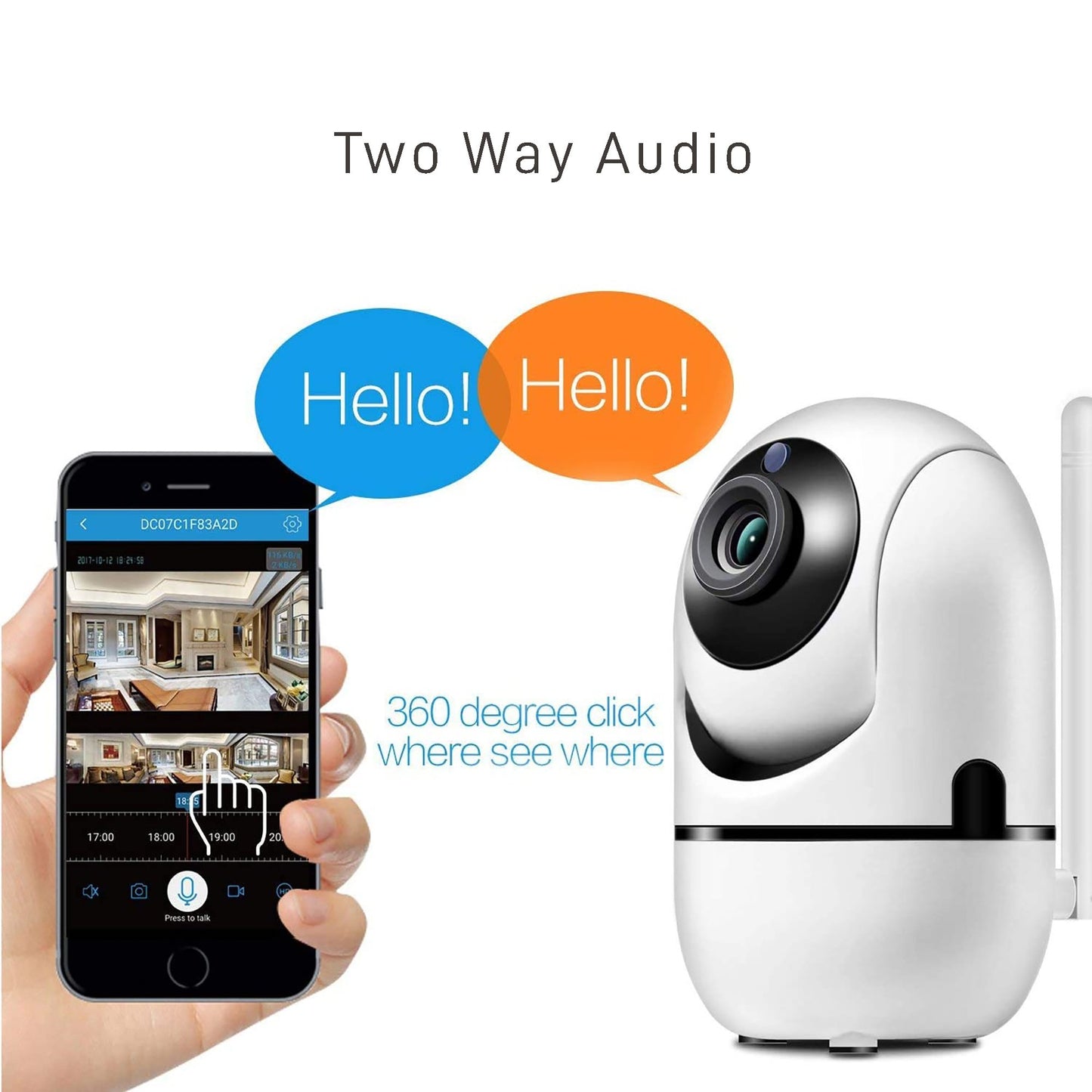 Auto Track Wireless WiFi IP Camera Surveillance Security Monitor Camera