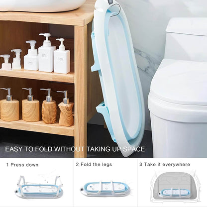 Foldable Baby Bathtub with Temperature Sensor