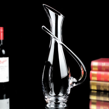 Decanter Carafe Set 5 Piece Tilt Handle Glass Wine Decanter Carafe Set