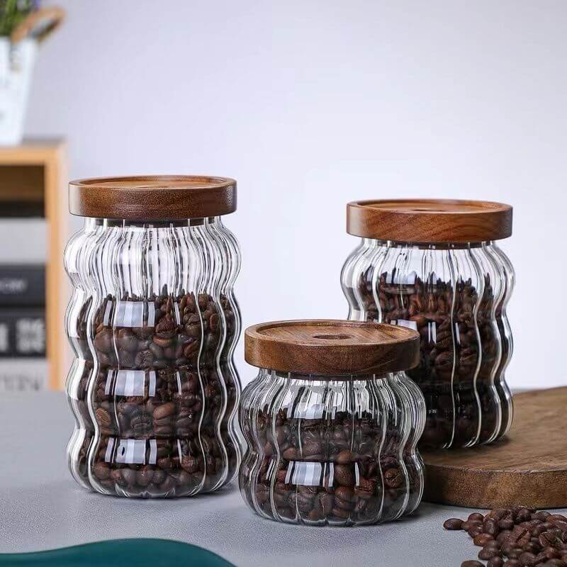 6 Pack Glass Storage Jars