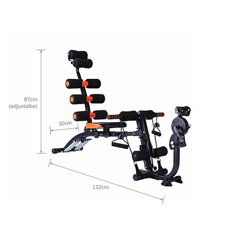 6 In 1 Six Pack Care Ab Rocket Core Exercise Bench