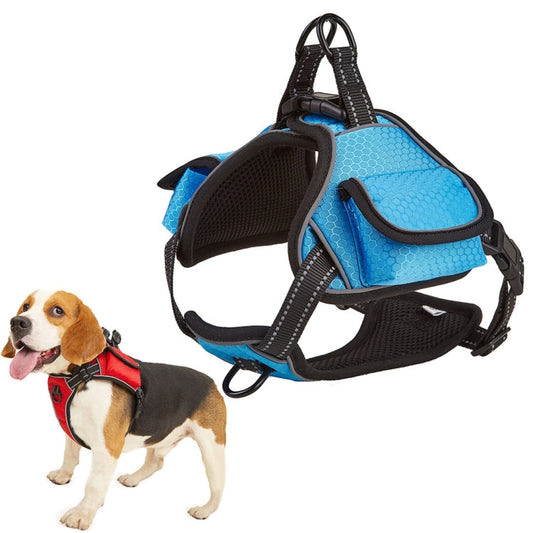 Distributed Load Soft Reflective Pet Chest Strap Size M Blue