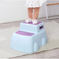 Children s Two Step Stool Ergonomic Plastic Toddler Two Step Anti Slip Stool with Handles