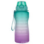 2 2 litre motivational bottle green to purple gradient