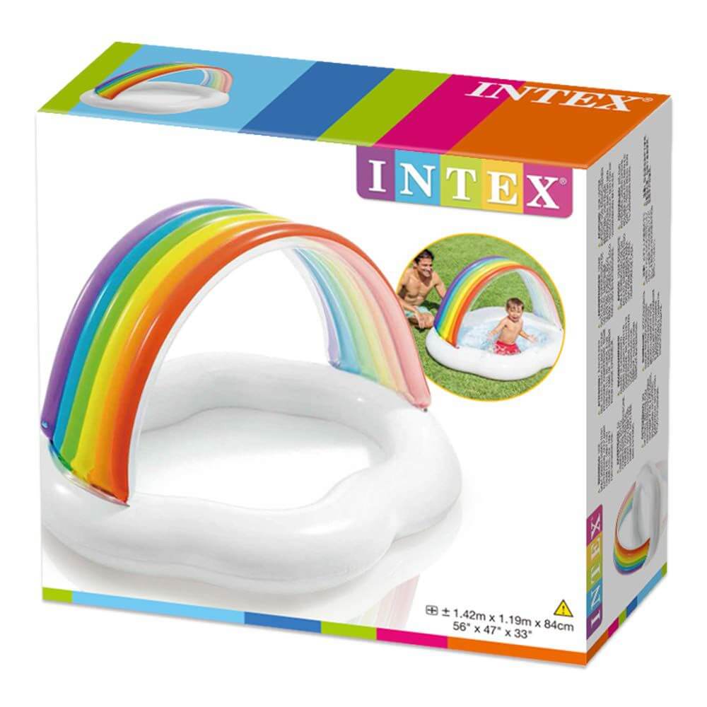 Rainbow cloud inflatable baby pool