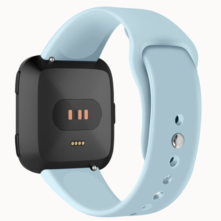 For Fitbit Versa 2 Fitbit Versa Fitbit Versa Lite Solid Color Silicone Watch Band Size L Baby Blue