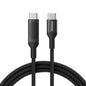 MOMAX DC22 1 2m USB C Type C to USB C Type C PD 100W Digital Display Braided Data Sync Charge Cable Black