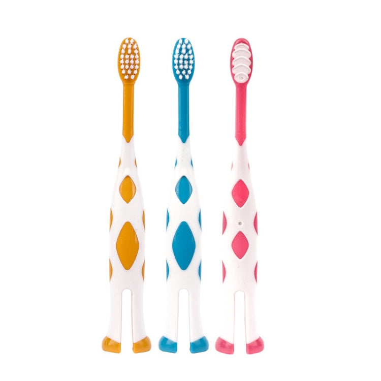 3pcs Set RAOYI Giraffe Fine Hair Children Toothbrush Baby Cartoon Toothbrush Yellow Blue Red