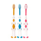 3pcs Set RAOYI Giraffe Fine Hair Children Toothbrush Baby Cartoon Toothbrush Yellow Blue Red