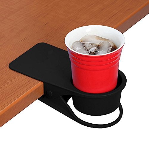 Desk Side Table Clip Cup Holder