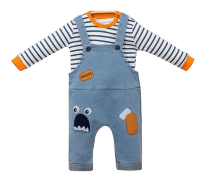 Baby Denim Jumpsuit Monster