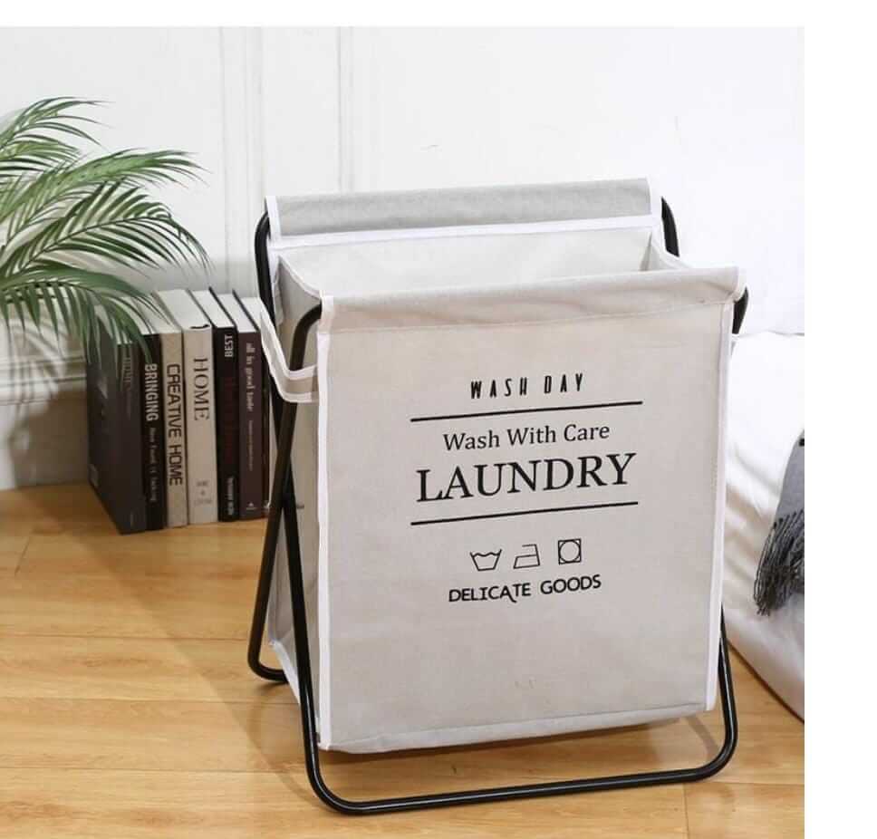 Steel Frame Collapsible Laundry Hamper Wash Day Laundry Basket