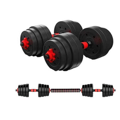 10kg Indoor Gym Weightlifting Adjustable Barbell Dumbbells