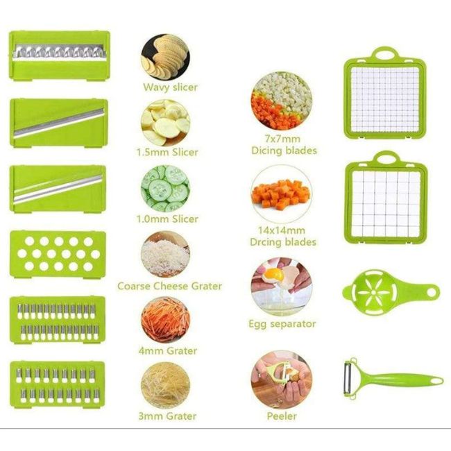 14 Piece Multifunctional Vegetable Slicer