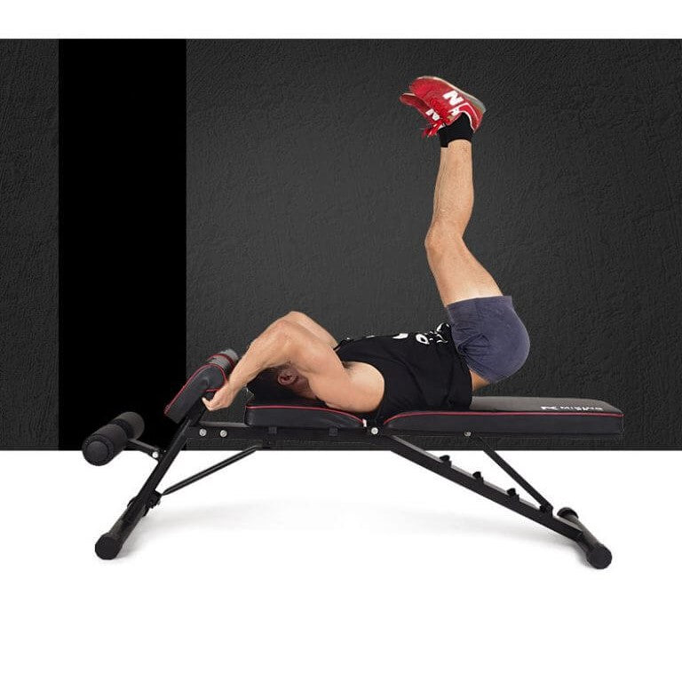 Abdominal Adjustable Utility Exercise Bench with Resistance Band