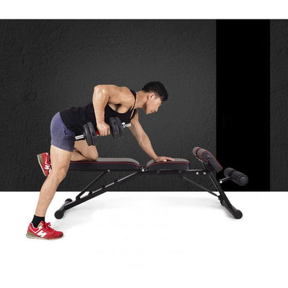 Abdominal Adjustable Utility Exercise Bench with Resistance Band