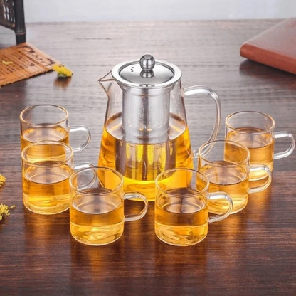 Borosilicate Glass Teapot 1 3L Borosilicate Glass Teapot with Stainless Steel Infusion